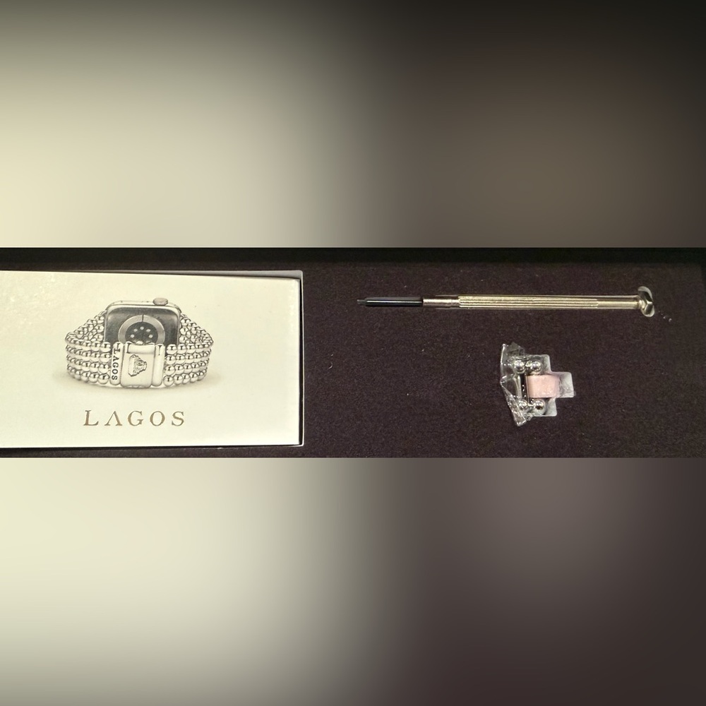 LAGOS Smart Caviar Bracelet For Your Apple Watch SS & Pink Ceramic. New in Box. - Picture 5 of 11